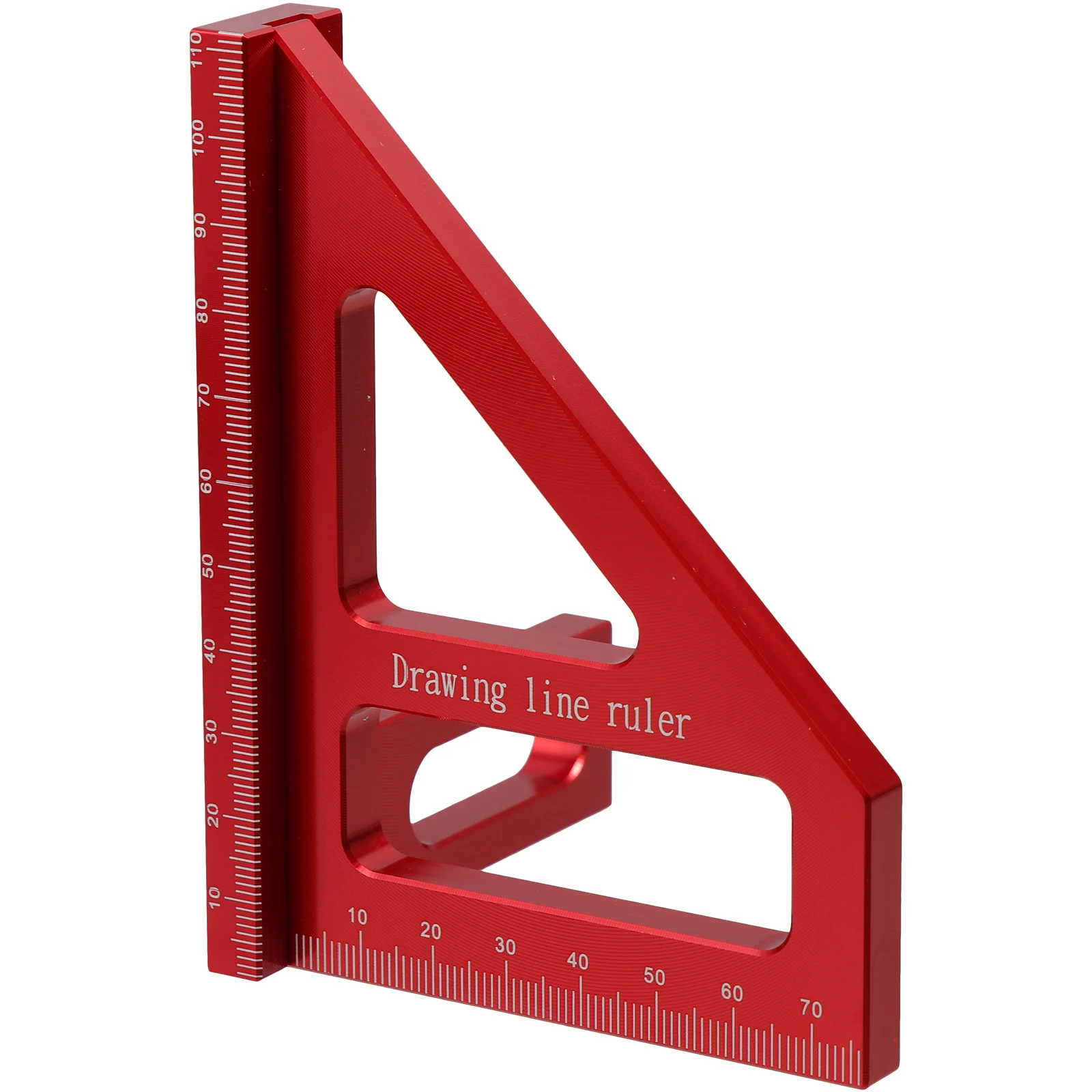 

Square Protractor 45 45 90 Degree Angle Ruler Safety Ruler Scriber Woodworking Tool Measuring Tool