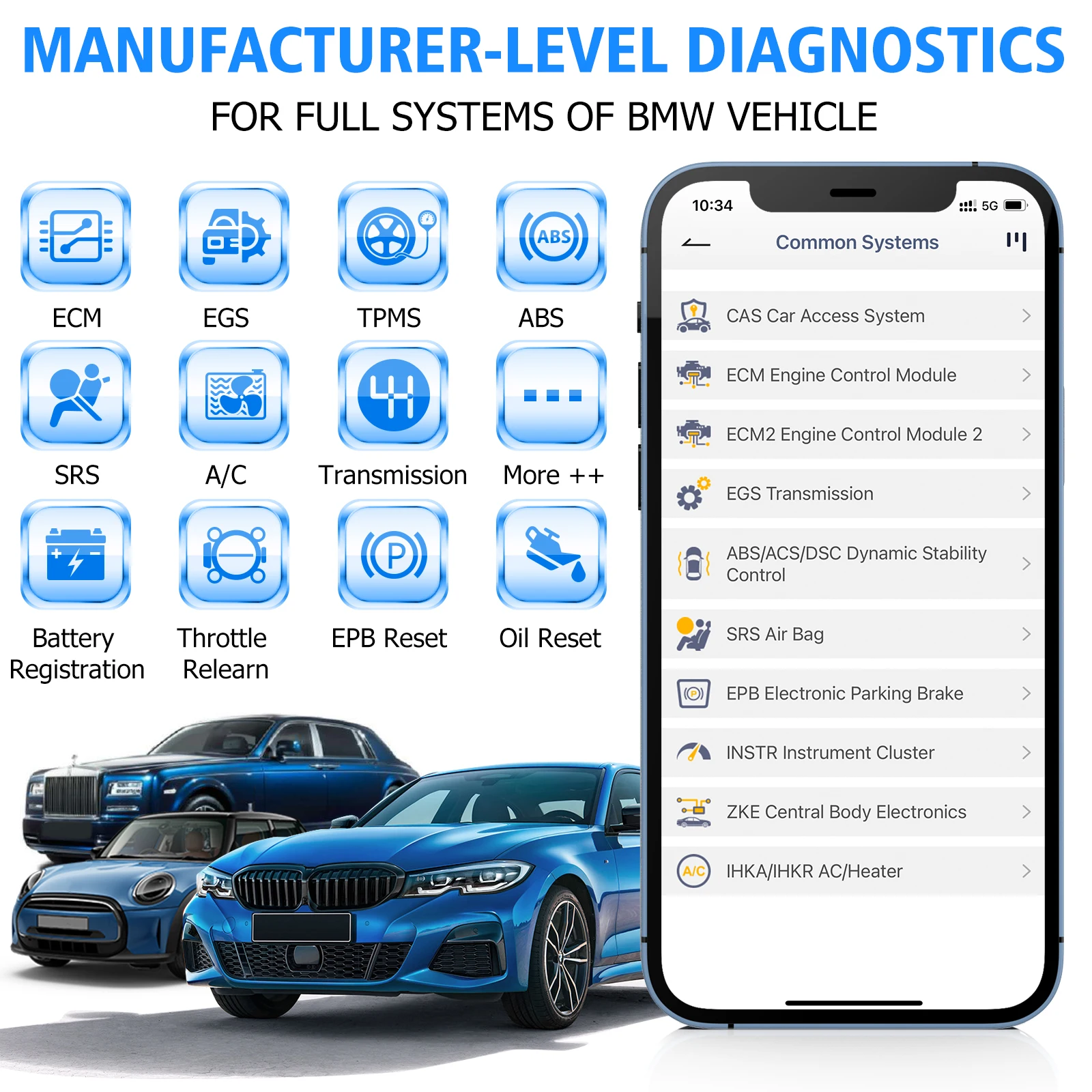ANCEL BD300 OBD2 Bluetooth Automotive Scanner Professional All System Code Reader EPB Oil Reset OBD 2 Car Diagnostic Scan Tools 2