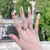 Genshin Impact Ring Set Jewelry Fashion Nail Rings Women Accessories Anime Fingernails Jewellery to Girlfriend Manicure Gift 5