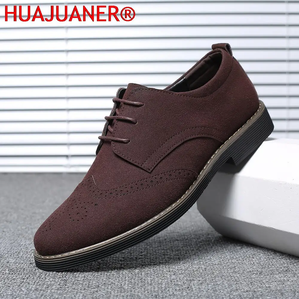 

Classic Fashion Men Dress Shoes Male Faux Suede Leather Office Business Party Wedding Shoes Mens Flats Oxfords Formal Shoes