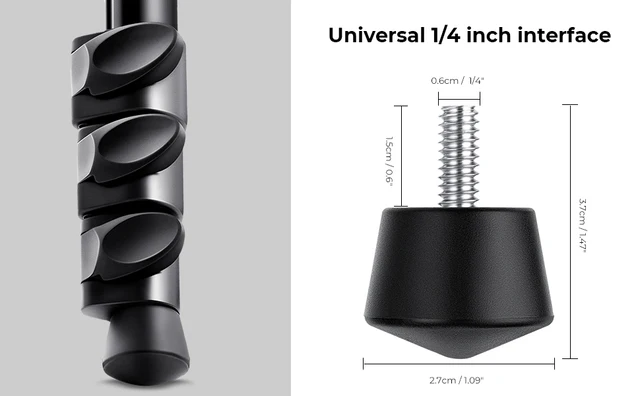 3Pcs Antislip Tripod Rubber Foot 1/4inch Feet Mount Monopod Foot Pad
