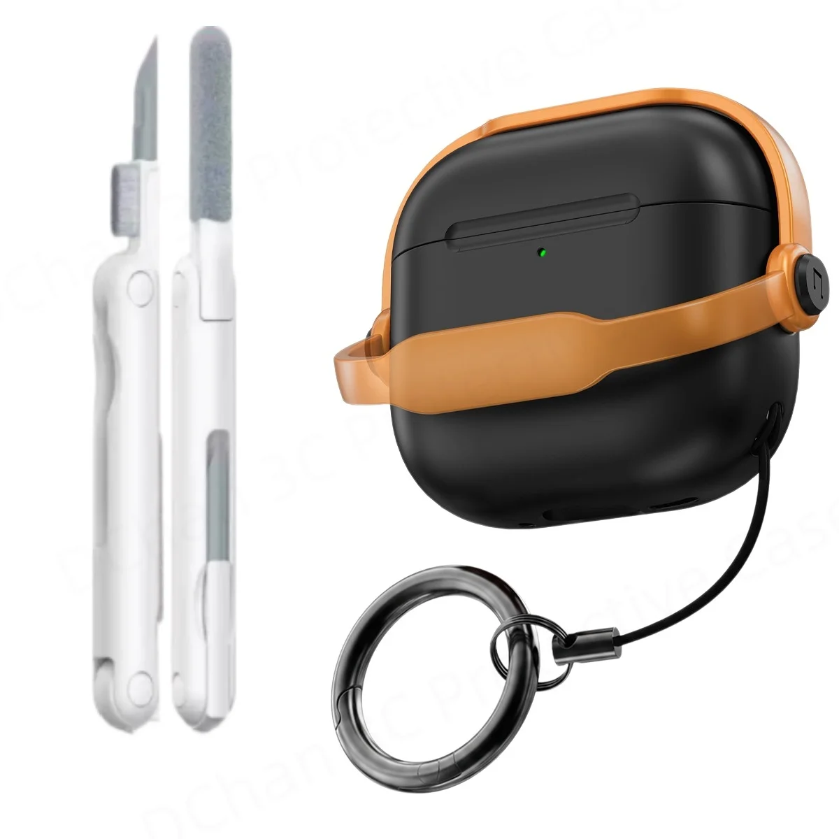 Music Boy Protective Headphone Case with Phone Stand & Cleaning Kit