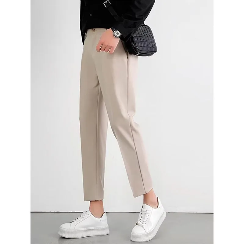 

Spring Autumn KPOP Fashion Style Harajuku Slim Fit Trousers Korean Style Loose All Match Casual Pants Straight Cylinder Trousers