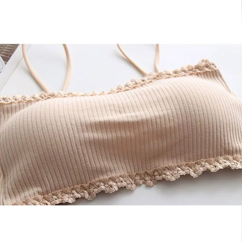 Women lingerie bra lace camisole tops Women's Cotton Bra Female Tube Top Bra Suspender Underwear Tank Top Seamless Comfort Sport Lace Tops
