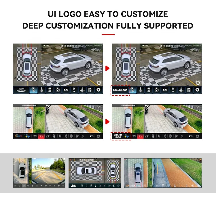 웨마어 1080P OEM 360도 카메라 시스템 (BYD 아토 1 차량용) 버드뷰 파노라마 뷰 3D 전후측 서라운드 주차 후방 카메라