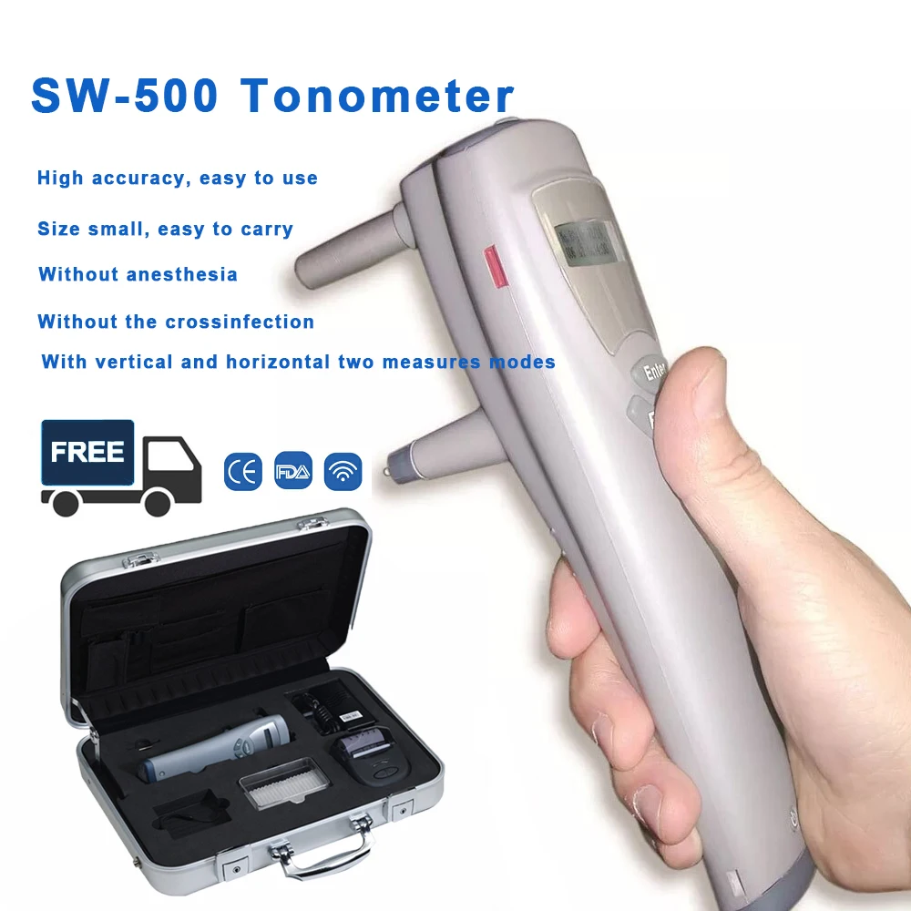 LINKEYE Brand Ophthalmology Equipment Portable Pressure Non Contact Rebound Tonometer with Probe SW-500 Free Shipping