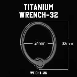 Black Titanium Quick Release Keychain - Ultra - Light EDC Gear (TItanium Black W32)