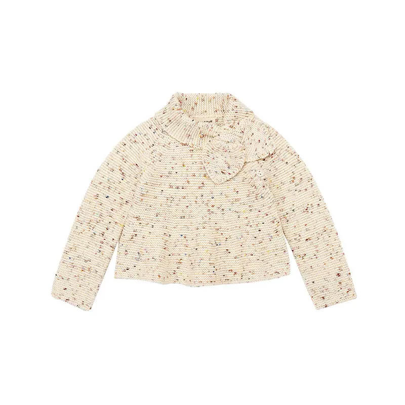 여아 스웨터 2025 겨울 신상품 MP 레트로 패션 리본 아동 니트 가디건 순면 귀여운 따뜻한 여아 스웨터 재킷