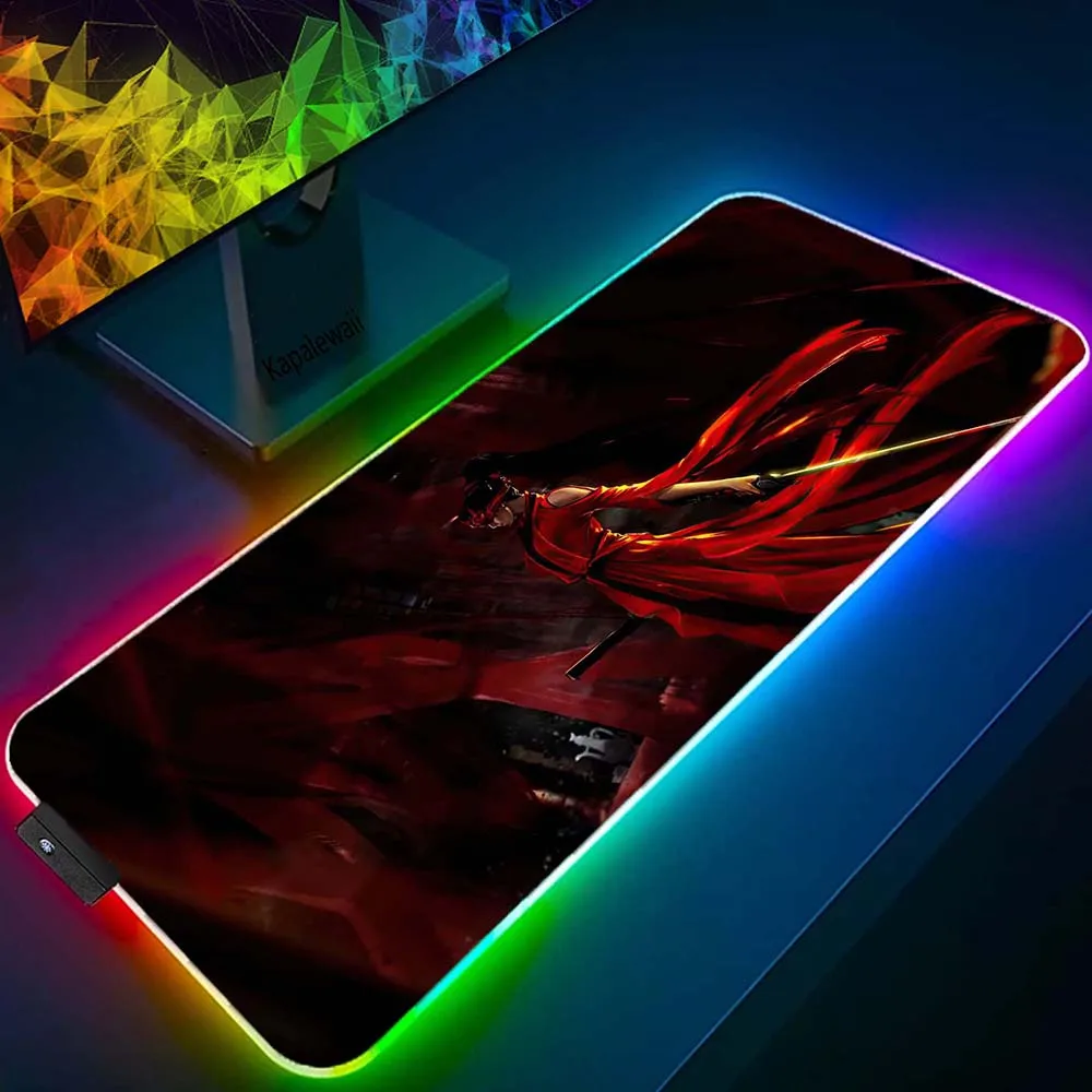 

Naraka Large Mousepad RGB Backlight Game Mouse Pad Speed Desk Mat 40x90mm XXXL Gamer Mouse Mat Gaming Accessories Keyboard Pads