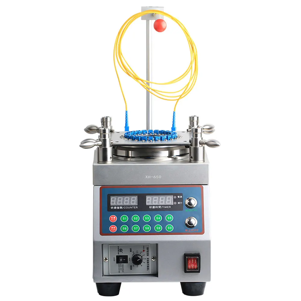 

XH-650 220V 50Hz Four-Corner Pressurized Fiber Grinder Wire Grinding Machine 120r/min Rotating Speed Fiber End Grinder