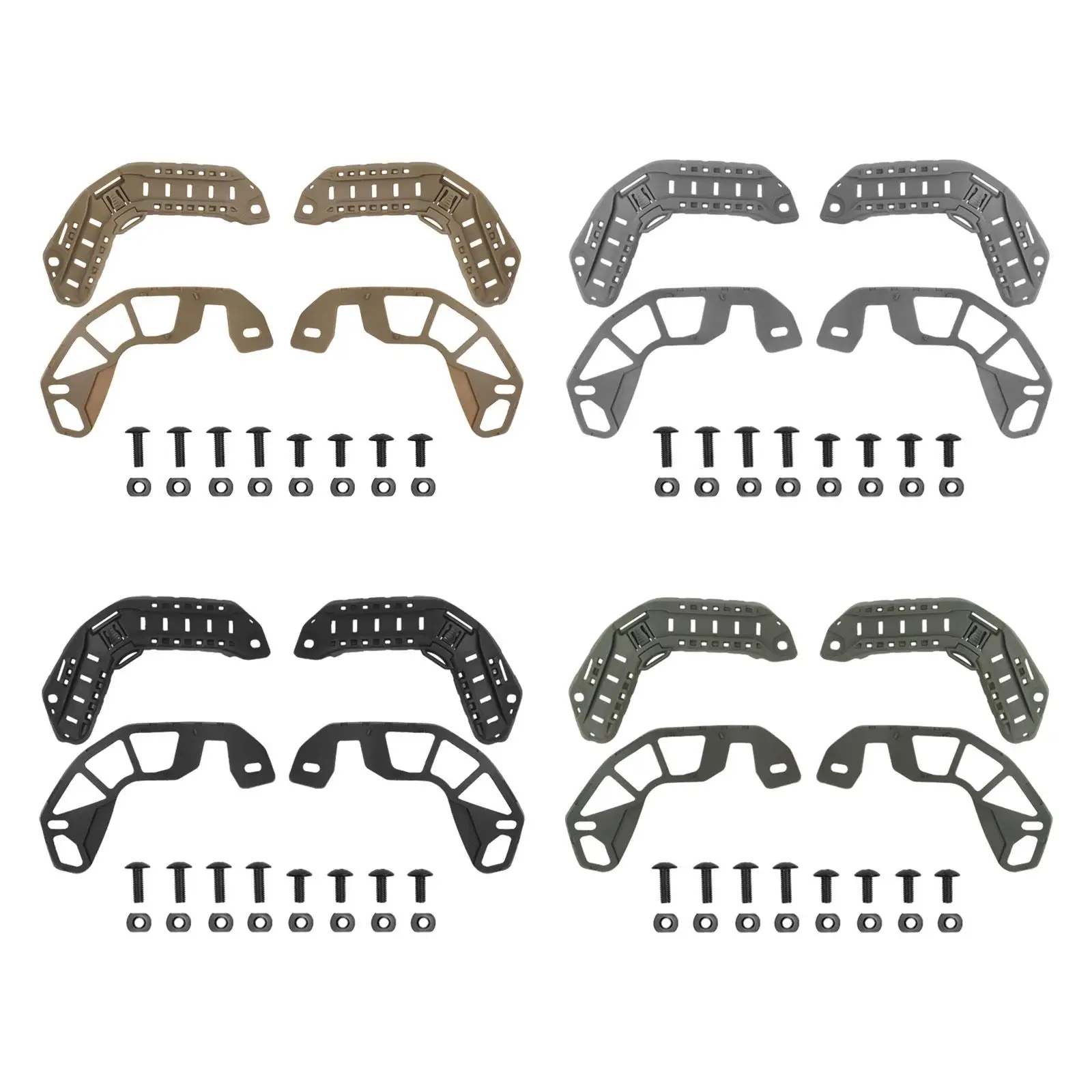 

Tactical Helmet Side Rails Easy Installation Adapter Helmet Upgrade Parts