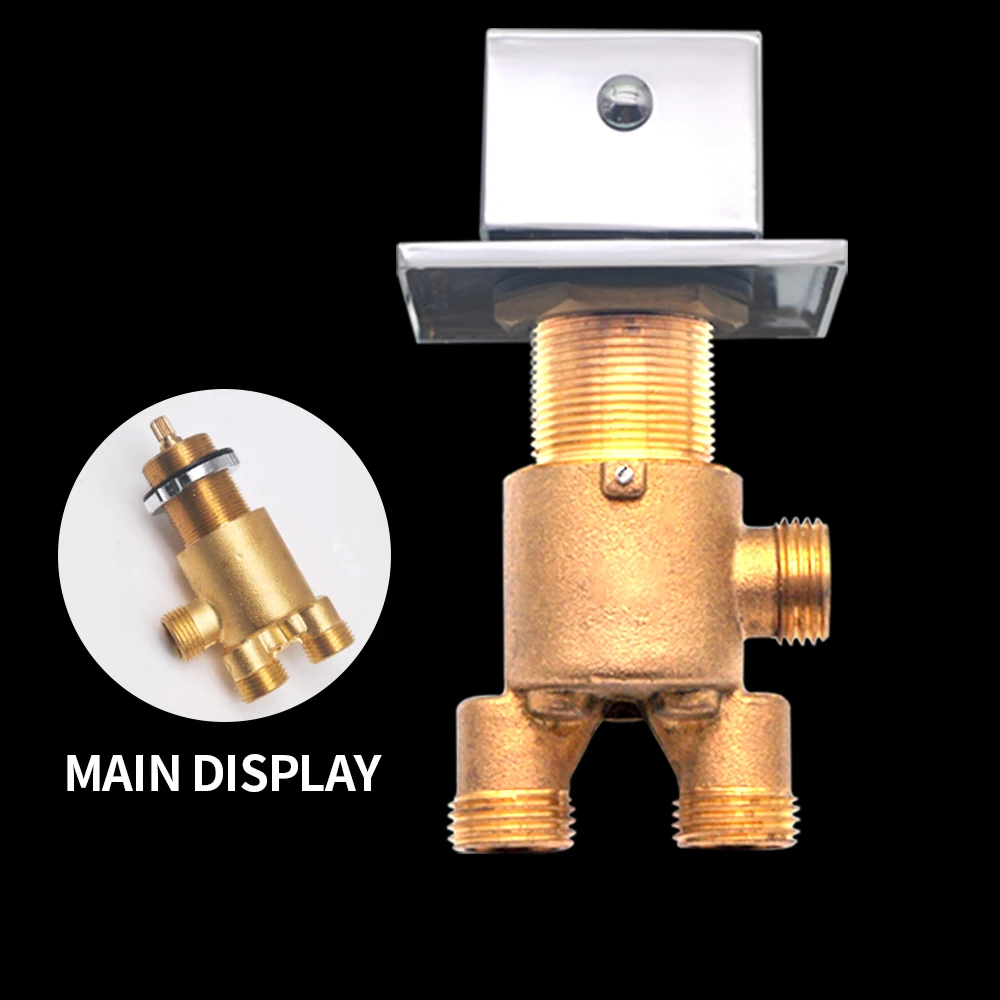 Square Bathtub Tap Waterfall Faucet Bath Tub Mixer Deck Mounted Tub Split Body Bathroom Faucets Mixer Diverter 2/3 Ouput 6