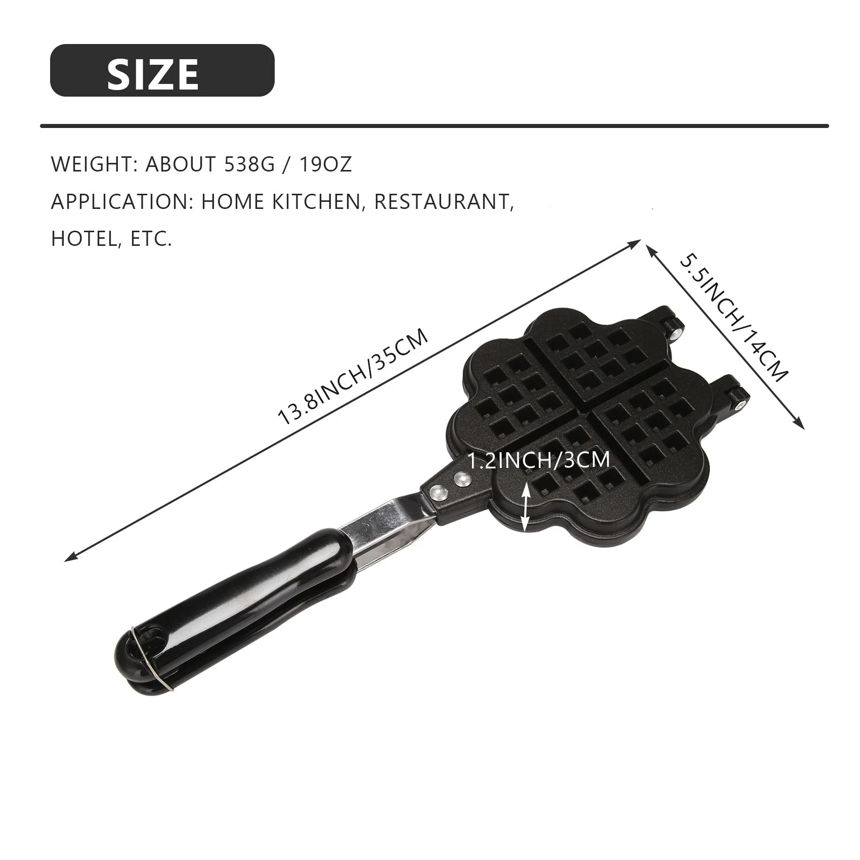 Gas-Type Household Love Waffle Mold Baking Mold Household Non-Stick Cake Pan DIY Waffle Maker 6