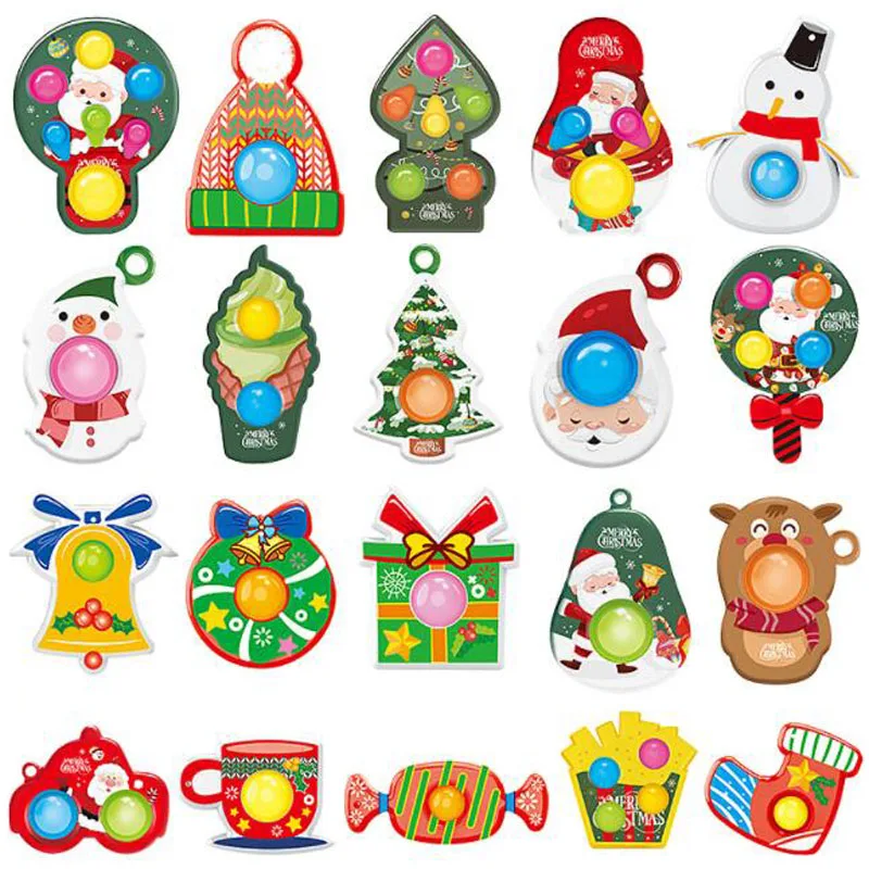 

Рождественские пузырьки, сенсорные игрушки, мультяшная панда, лягушка, животные, снятие стресса, антистресс, мягкие сжимаемые игрушки для декомпрессии