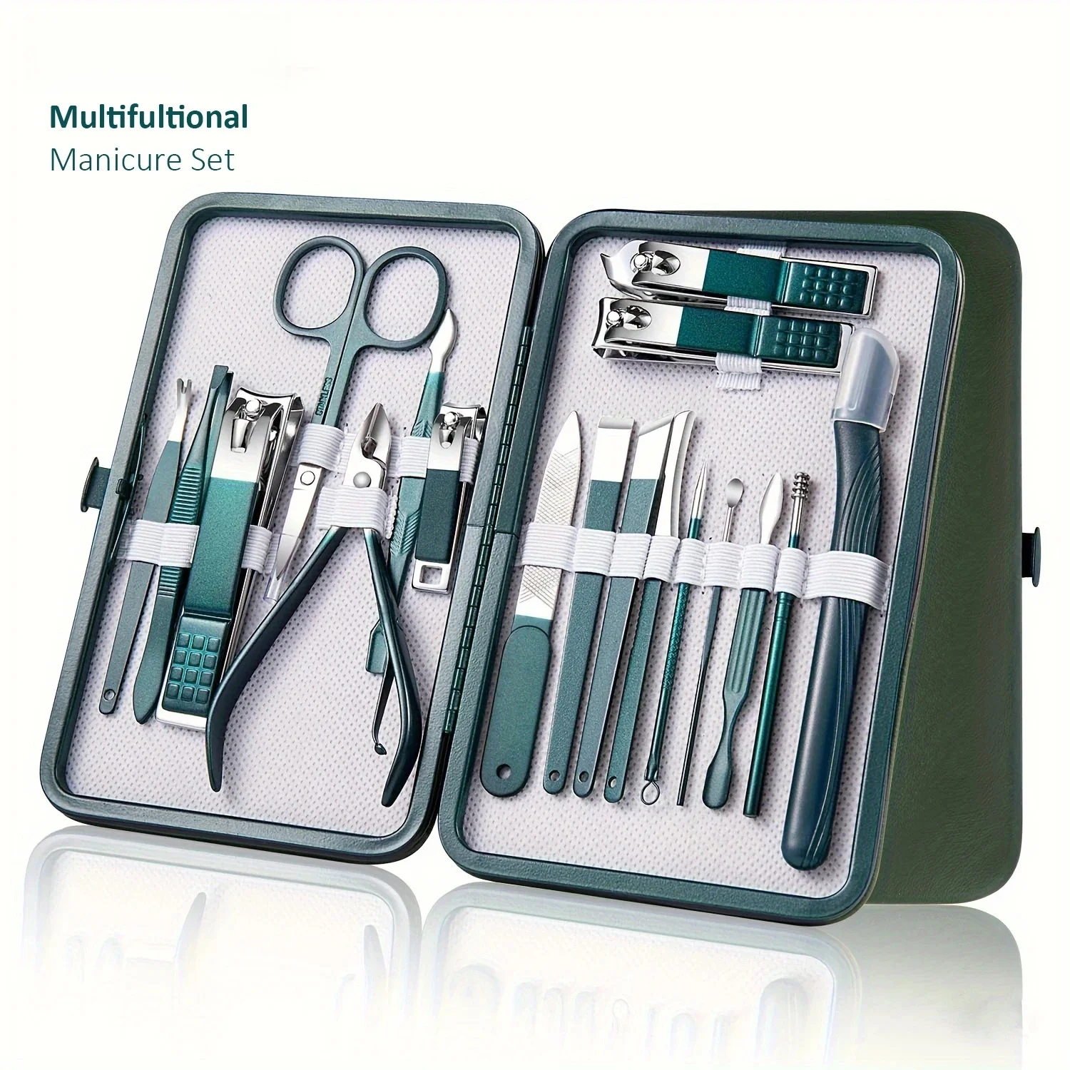Professional Nail Care Kit 7/10/12/18 Piece Manicure & Pedicure Set