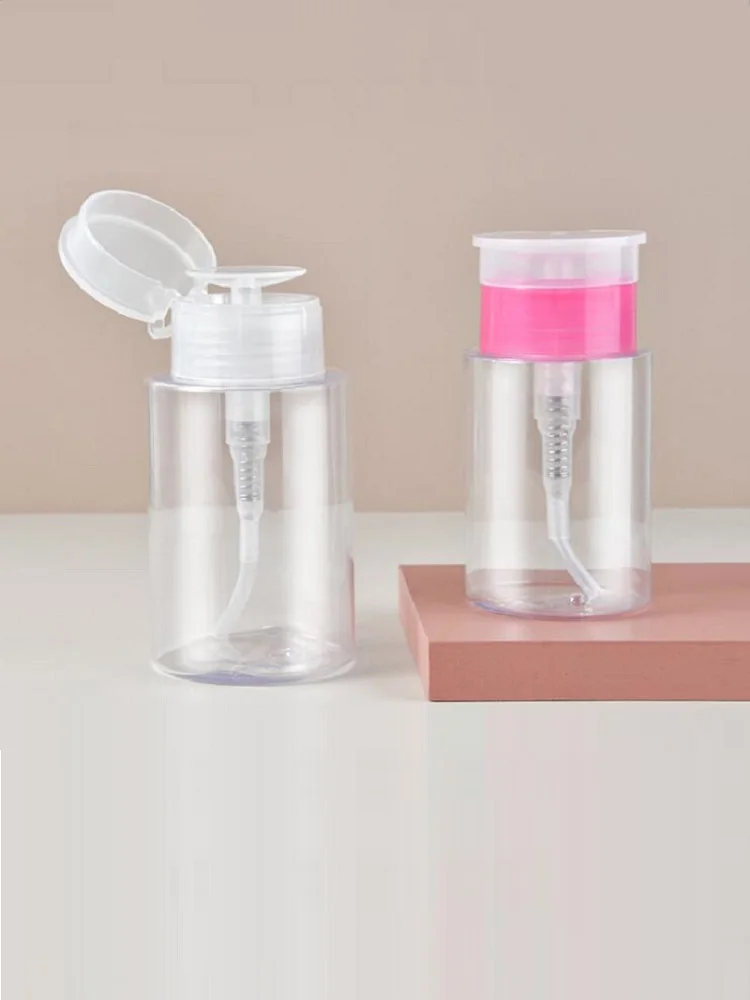 

10pcs/Lot 100ML/150ML/200ML Nail Refillable Bottle Empty Press Pump Dispenser Plastic Polish Remover Cleaner Portable Manicure M