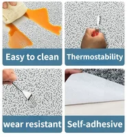 Kitchen Oil Proof Wall Sticker Modern Mould Proof Wallpaper Self Adhesive Film Waterproof Paper Home Decoration Aluminum Foil 2