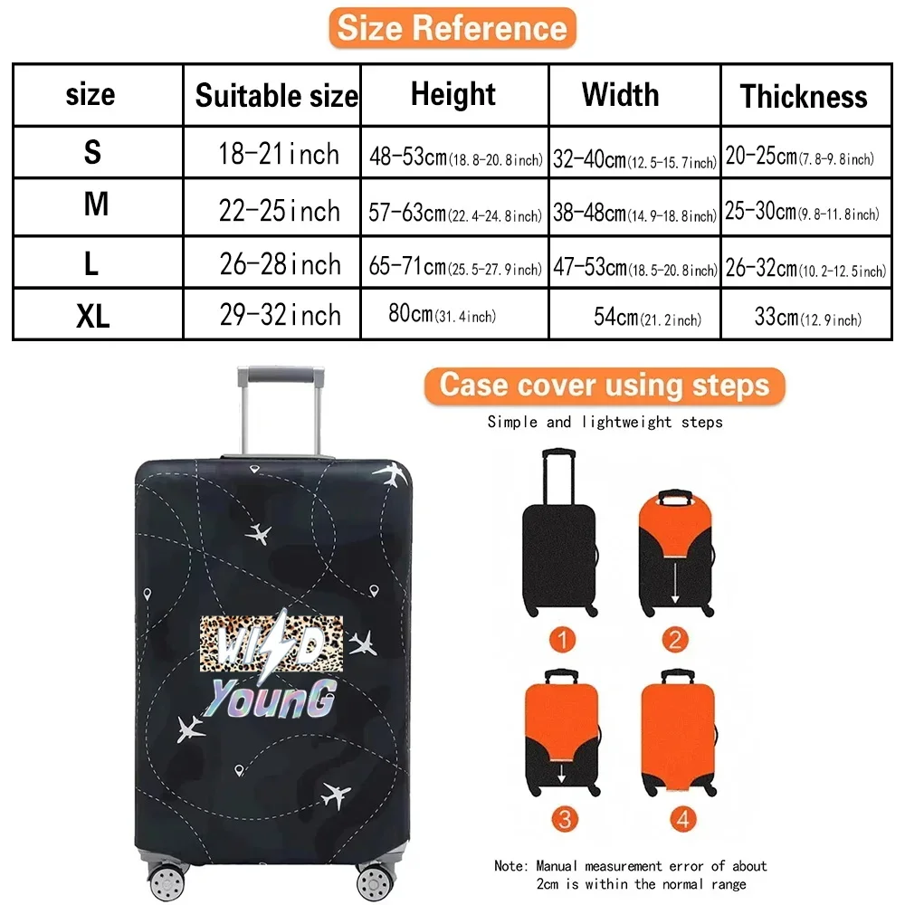Suitcase Covers Portable Trolley Box Cover Suit for 18-32 Inch Bag Stretch Fabric Dust Cover Travel Accessories Wild Series
