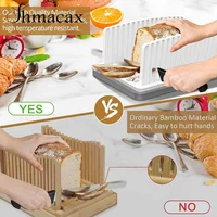 Bread Slicer Foldable Baking Toast Slicer With Crumb Tray Bread Slicer Cutter Mold Maker Slicing Loaf Kitchen Tools 4