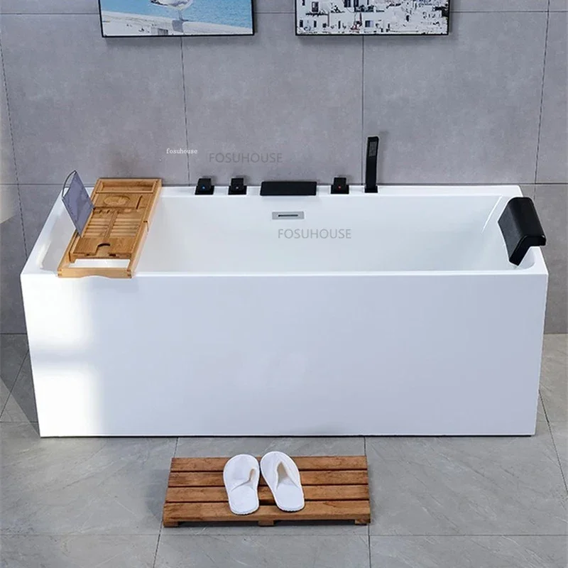 Acrylic Adult Portable Bathtub Bathroom Whirlpool Bathtub Adults Portable Household Small Apartment Creative Massage