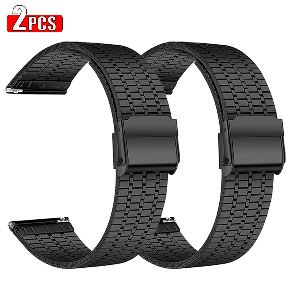 Universal Metal Watchband - Quick Release Strap, 20mm & 22mm