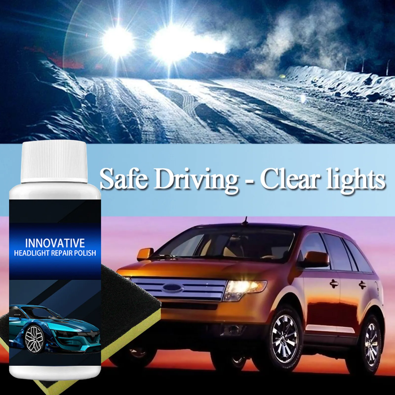 Headlight Renewals Polish Car Kit Headlight Liquid Cleaning 50ml Iron Powder Cleaning Super Rust Remover Cleaner Spr