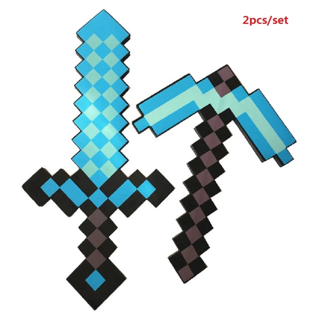 Minecraft Espada,Minecraft Diamond Sword & pickaxe Foam toys,minecraft gun  axe shovel for kids outdoor