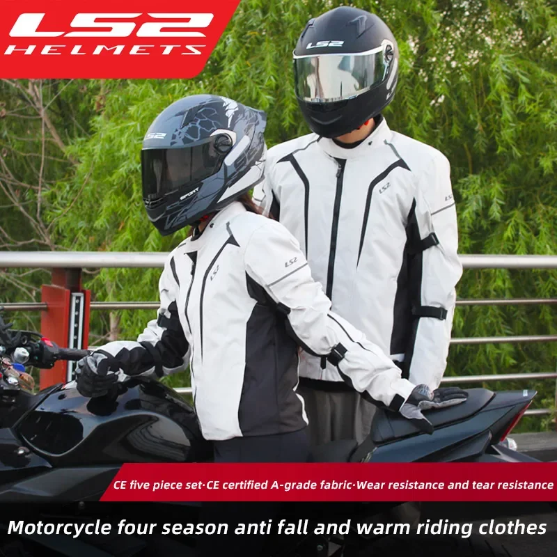 LS2 Original Motorcycle Jacket Pants Riding Clothing Set