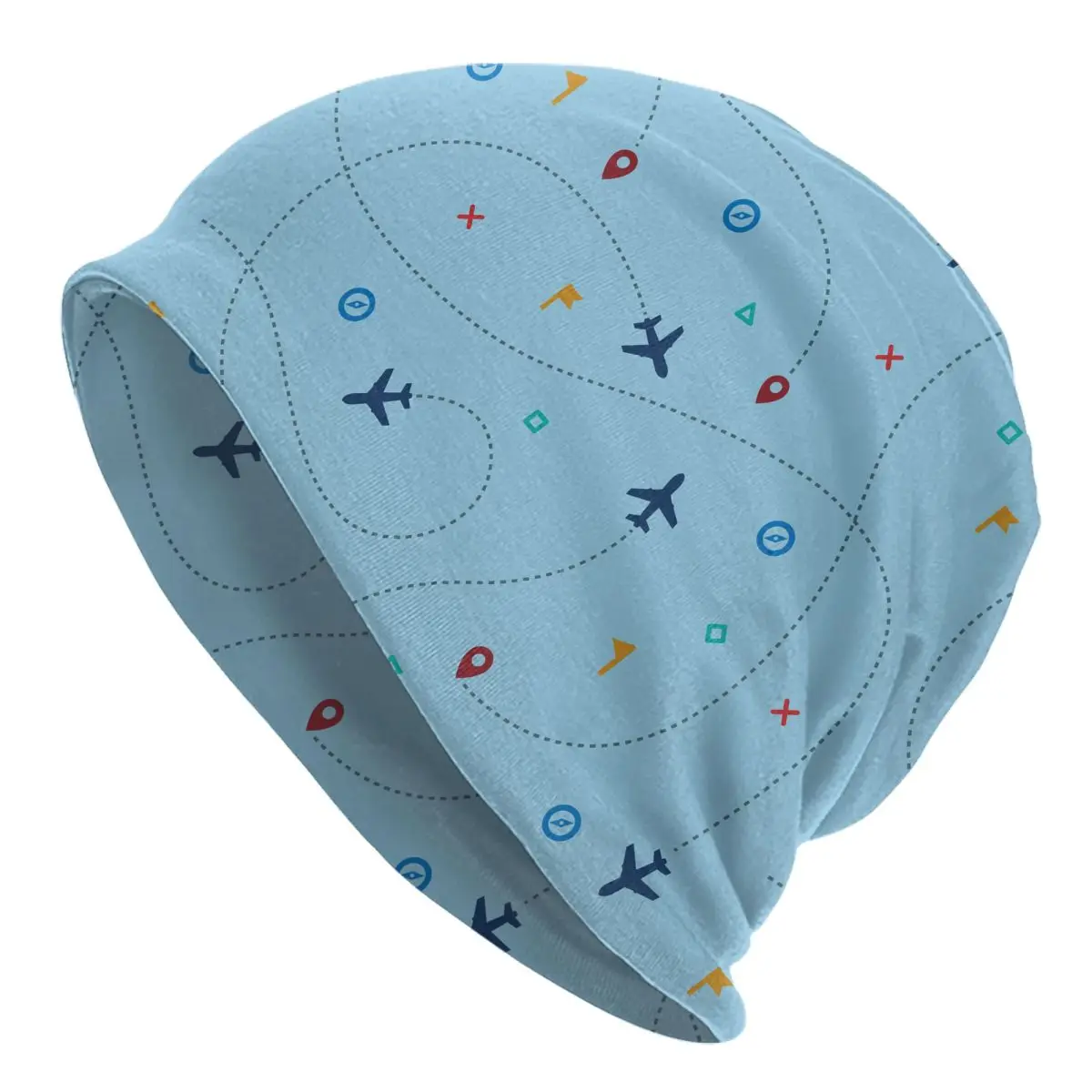 

Cartoon Planes Skullies Beanies Hats Summer Men Women Street Cap Warm Head Wrap Bonnet Knitting Hats