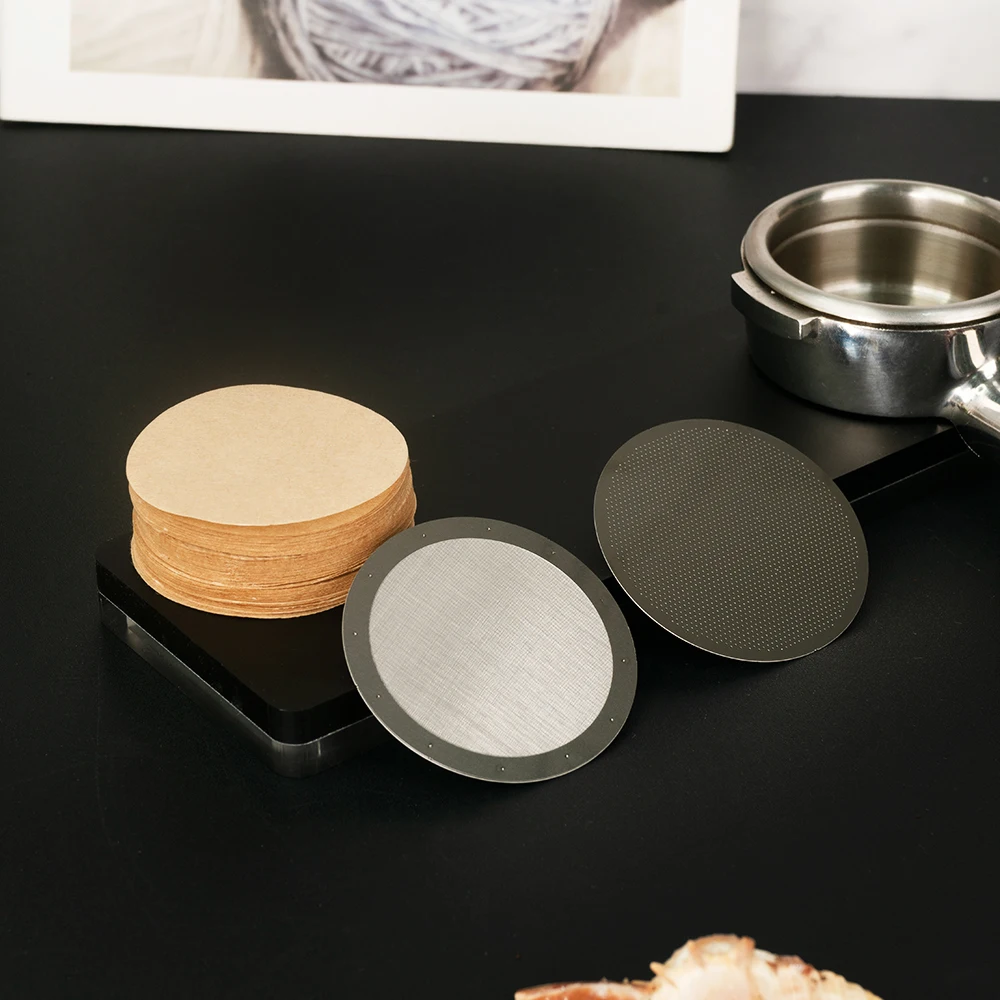 Espresso Screen Disc With Disposable Coffee Filter Paper Compatible With AeroPress Coffee Makers Reusable Espresso Screen Filter 1