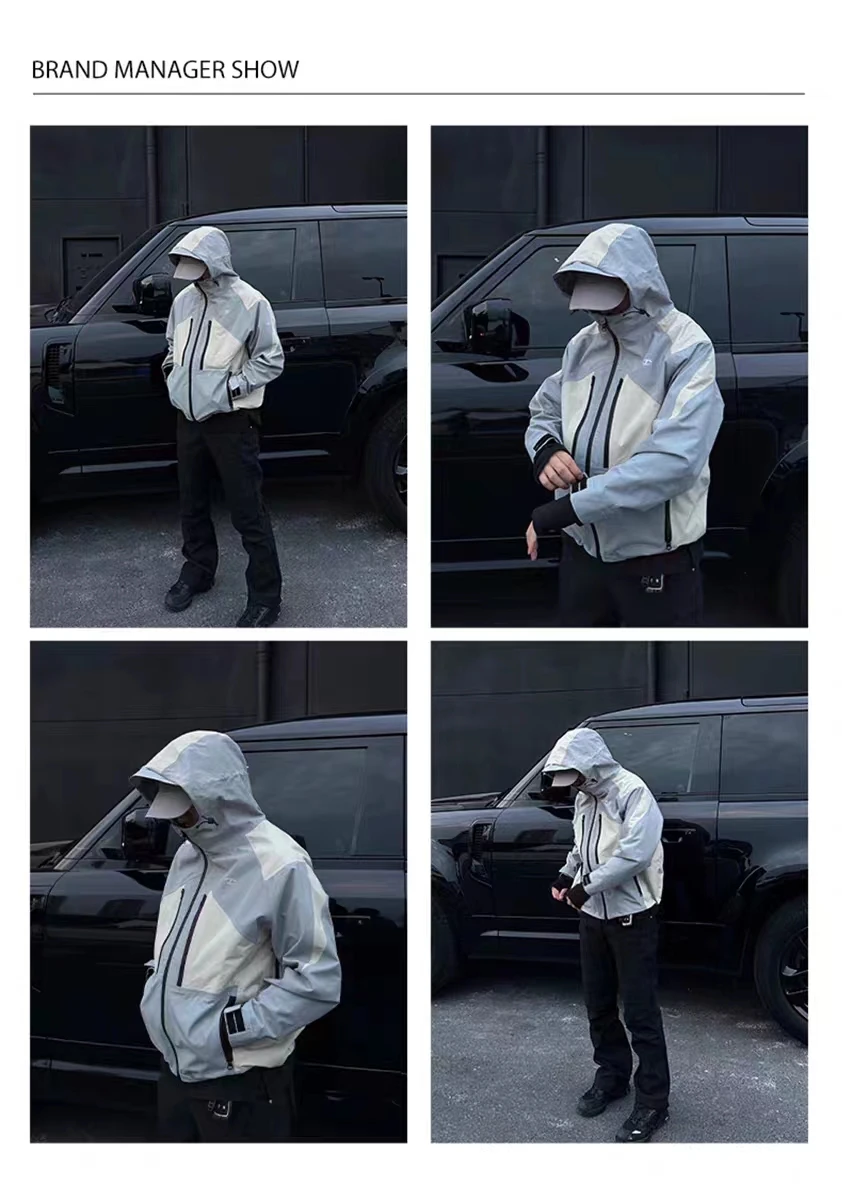 C   23aw sstaGray white assault jacket dwr coating multiple pockets carrying system techwear gorpcore aesthetic