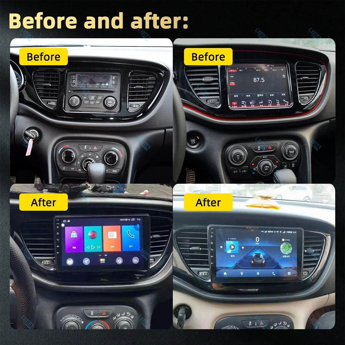 Car Radio for Dodge Dart Fiat Viaggio/Ottimo 2012-2017 Screen