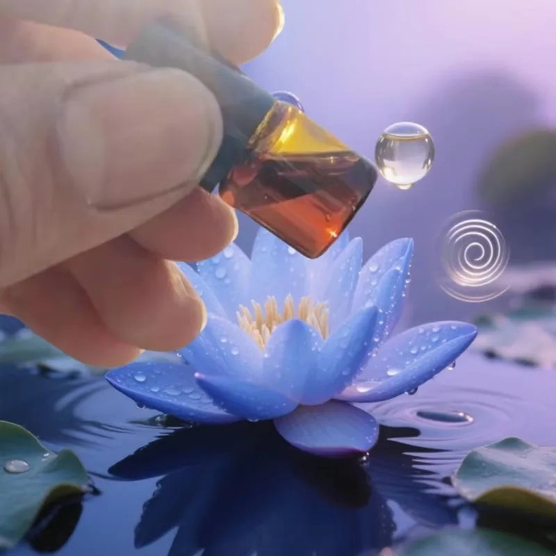 Hoogwaardige Egyptische Blue Lotus Spice-geurolie - Etherische aquatische bloemengeur voor het maken van premium parfum, kaarsen en zeep