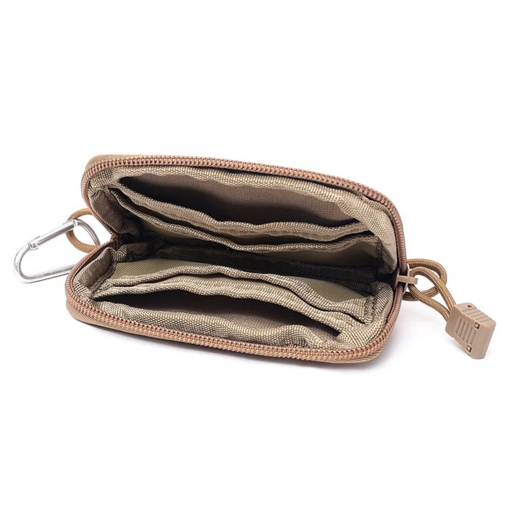 Waterproof Camping EDC Pouch Tactical Key Change Purse Wallet Travel Kit Coin Purse With Card Slots Pack Zippers Waist Bag
