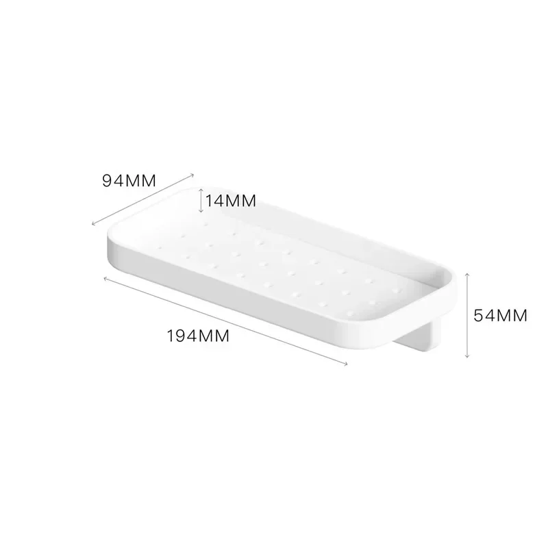Bathroom Drainable Storage Rack Small White Bathroom Accessories Punch-free Wall-mounted Bathroom Shelf Wash Supplies Storage 6