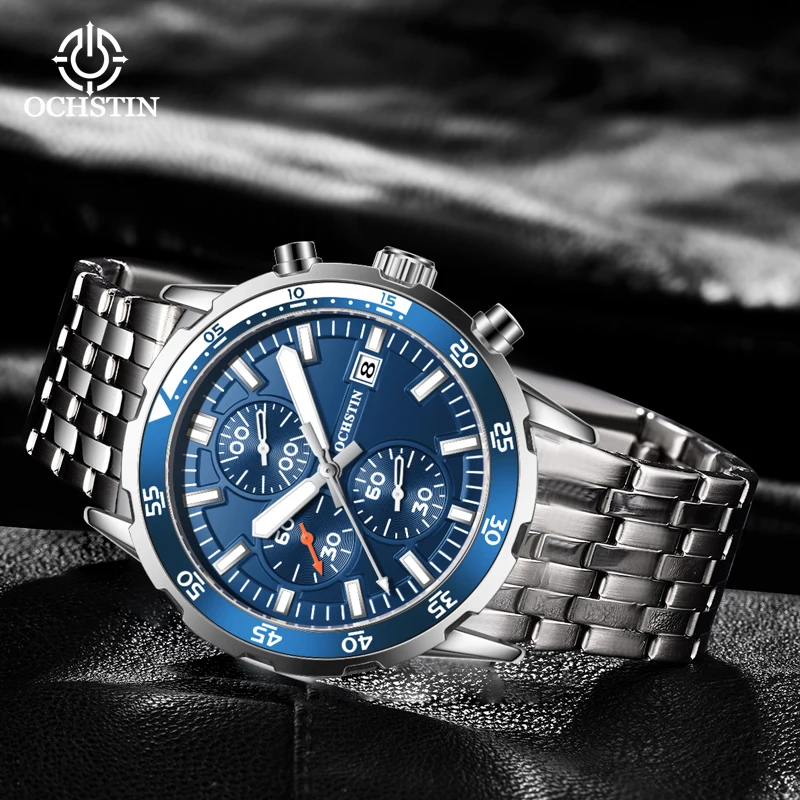 OCHSTIN Casual Personalized Watch Multifunction Quartz Movement Promotional Model 2024 Pilot's Series Men's Quartz Watch