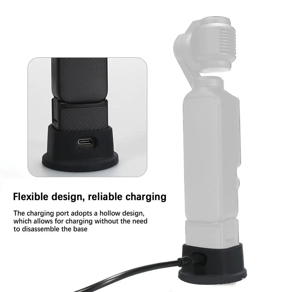 

Desktop Stand Bracket Handheld Suitable for dji OMSO Pocket 3 Silicone Anti Slip Base Pocket Pan Tilt Motion Camera Support Z5A8