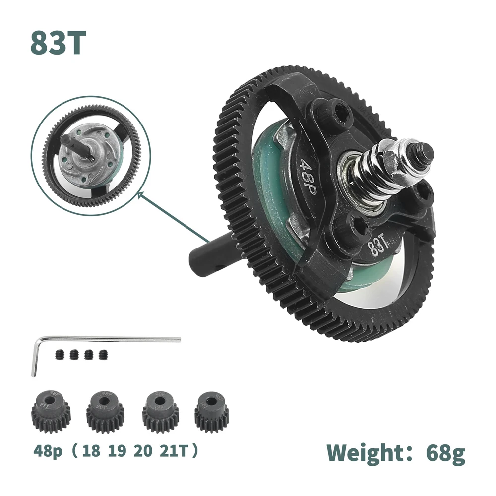 JTY ׷̵ ӱ  Ʈ, TRAXXAS SLASH 2WD 1:10 RC ڵ  ׼, ݼ , 48P, 72T, 76T, 83T, 86T, 90T
