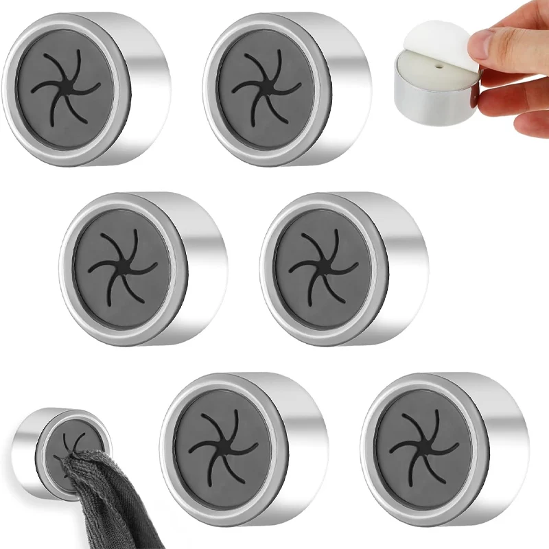 Kitchen Towel Hook Kitchen self Adhesive Towel Hook Premium Chrome Finish Easy Installation Hold Towel Without Tearing Ideal Bathroom Holder
