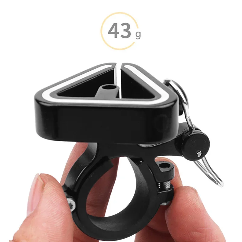 Aluminum Alloy Bicycle Bell with Flexible Mount and Triangle Design