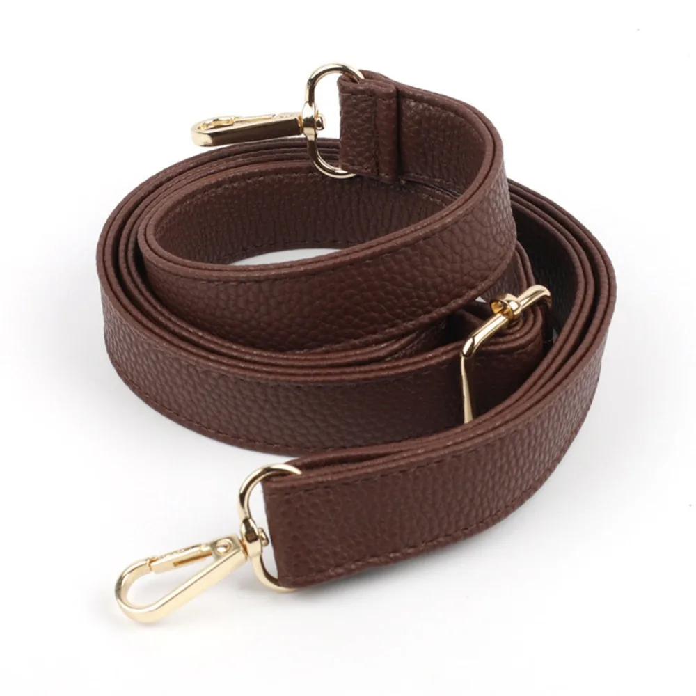 Elegant Lychee Pattern Adjustable PU Leather Crossbody Strap