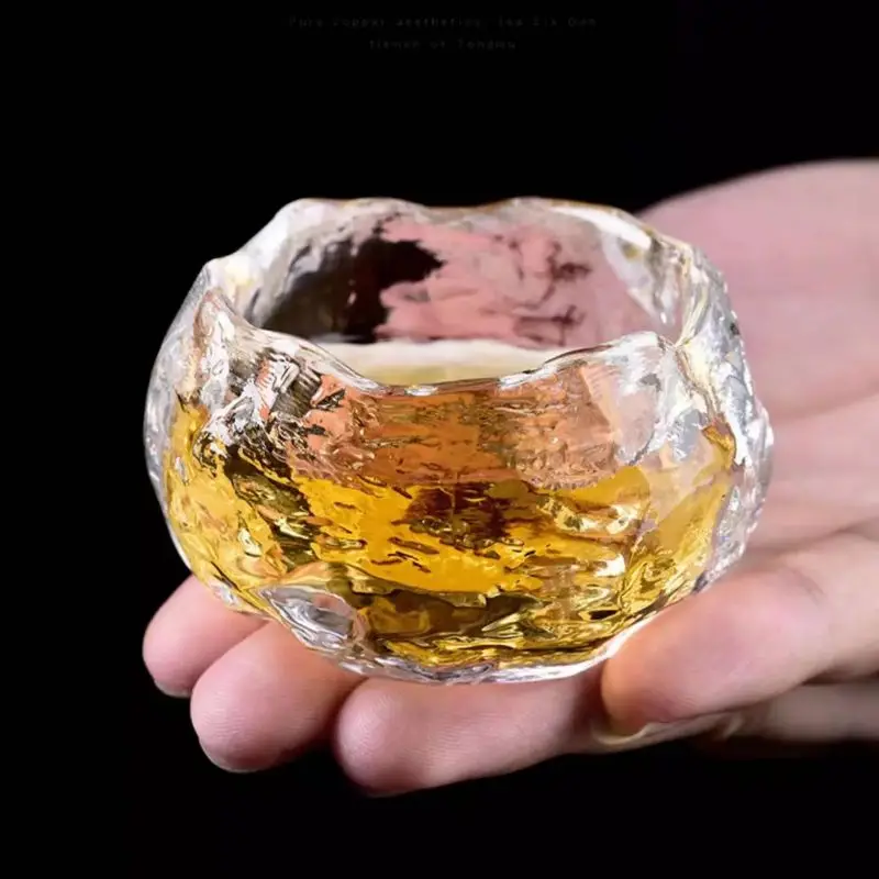 Tea Cup Handmade Liuli Glass Crystal Thickened Heat-Resistant Kungfu Japanese Small Wine Glass