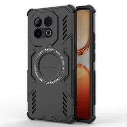 Magnetic Armor Case with Strong Magnet and Heat Dissipation for Vivo iQOO Z10 Turbo (Black)