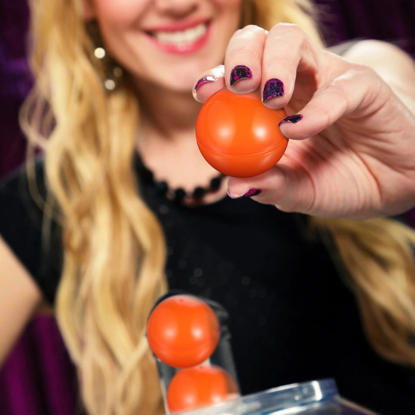 

Lottery Balls Raffle Bingo Plastic Hollow Party Activity Openable Ball Props Supplies Orange