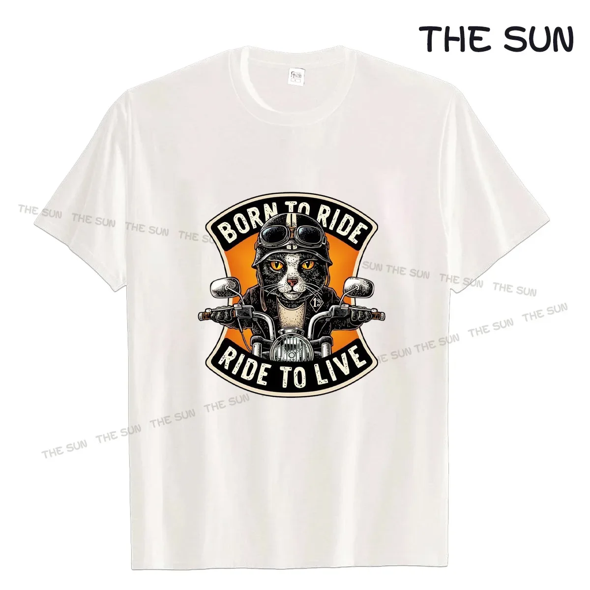 

Хлопковая рубашка с принтом Харадзюку, Повседневная футболка, уличная модная одежда с коротким рукавом, уличная одежда в стиле хип-хоп с кошкой