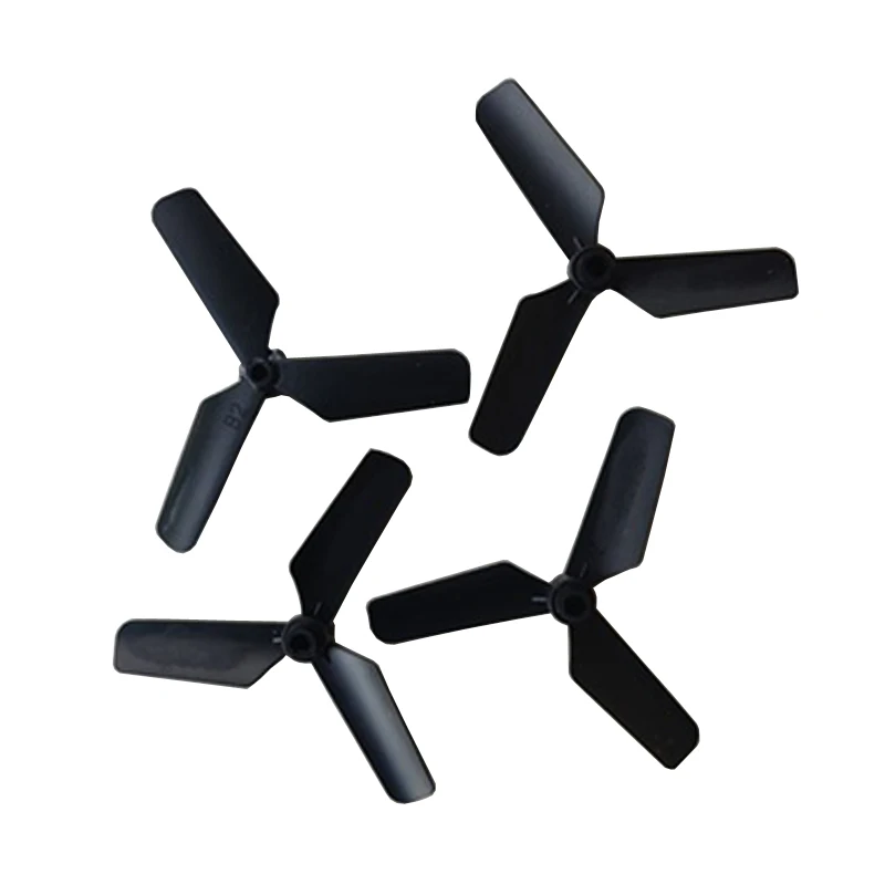 2PairsFighterPlaneBlackThreeBladesPropeller74mmHeight29x2