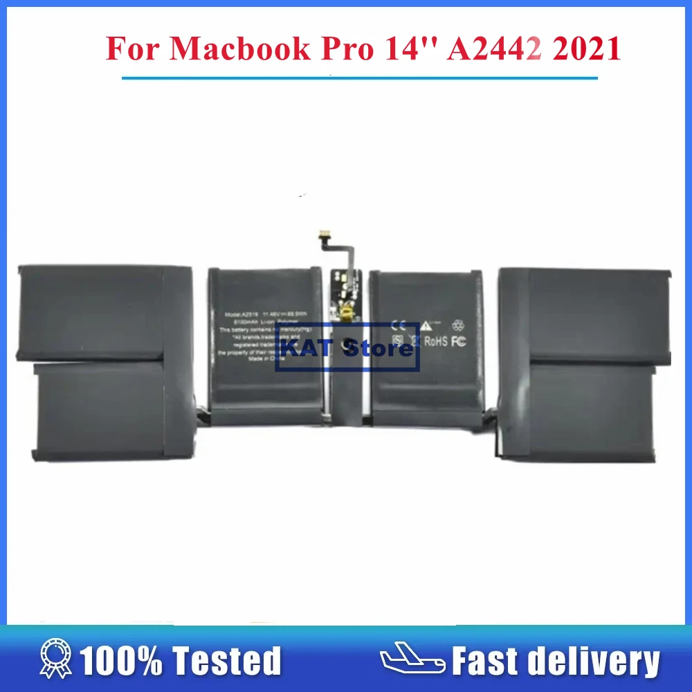 

Laptop Replacement Battery A2519 Compatible For Macbook Pro 14'' A2442 Late 2021