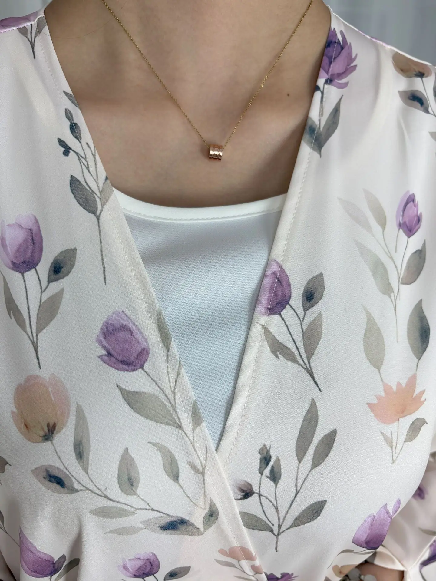 Muslim Women's Clothing Art Print Batwing Sleeve Robe Cardigan Set Vacation Style Loose Outerwear Middle East Turkey Dubai