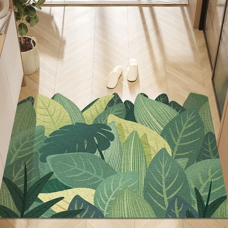 

Anti-Slip Door Mat Green Plants Carpet Nordic Scalable Dirt-resistant Carpet Kitchen Floor Mat Entrance Doormat Hallway Area Rug