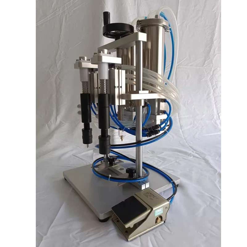 Easy to Operate Perfume Cologne Water Dew Semi-automatic Two Head Perfume Filling Machine